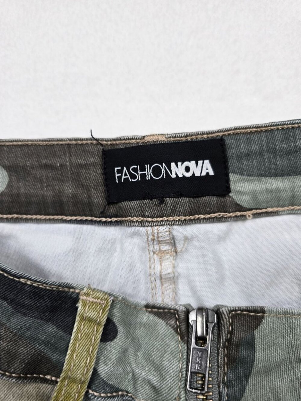 Camo Patchwork Cargo Pants Womens Fashion Nova Large - Picture 4 of 8